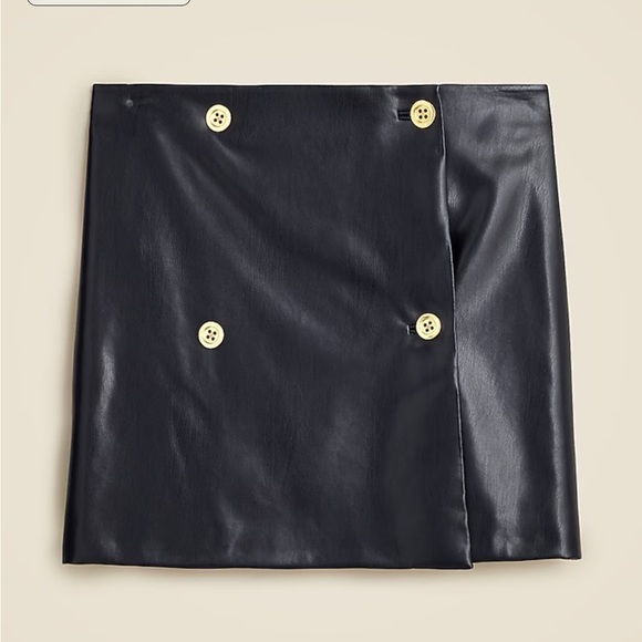 j crew Mini wrap skirt in faux patent leather - Picture 4 of 5
